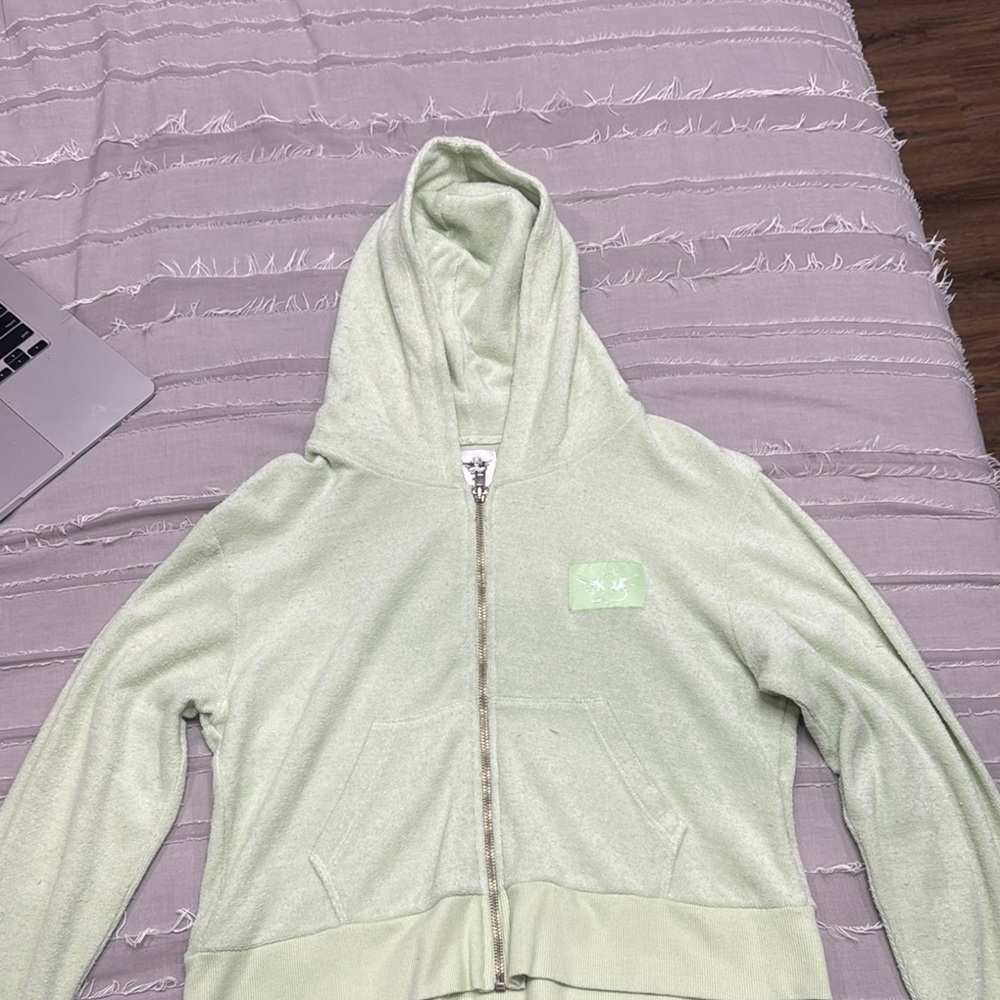 Light Green Zip-Up Hoodie